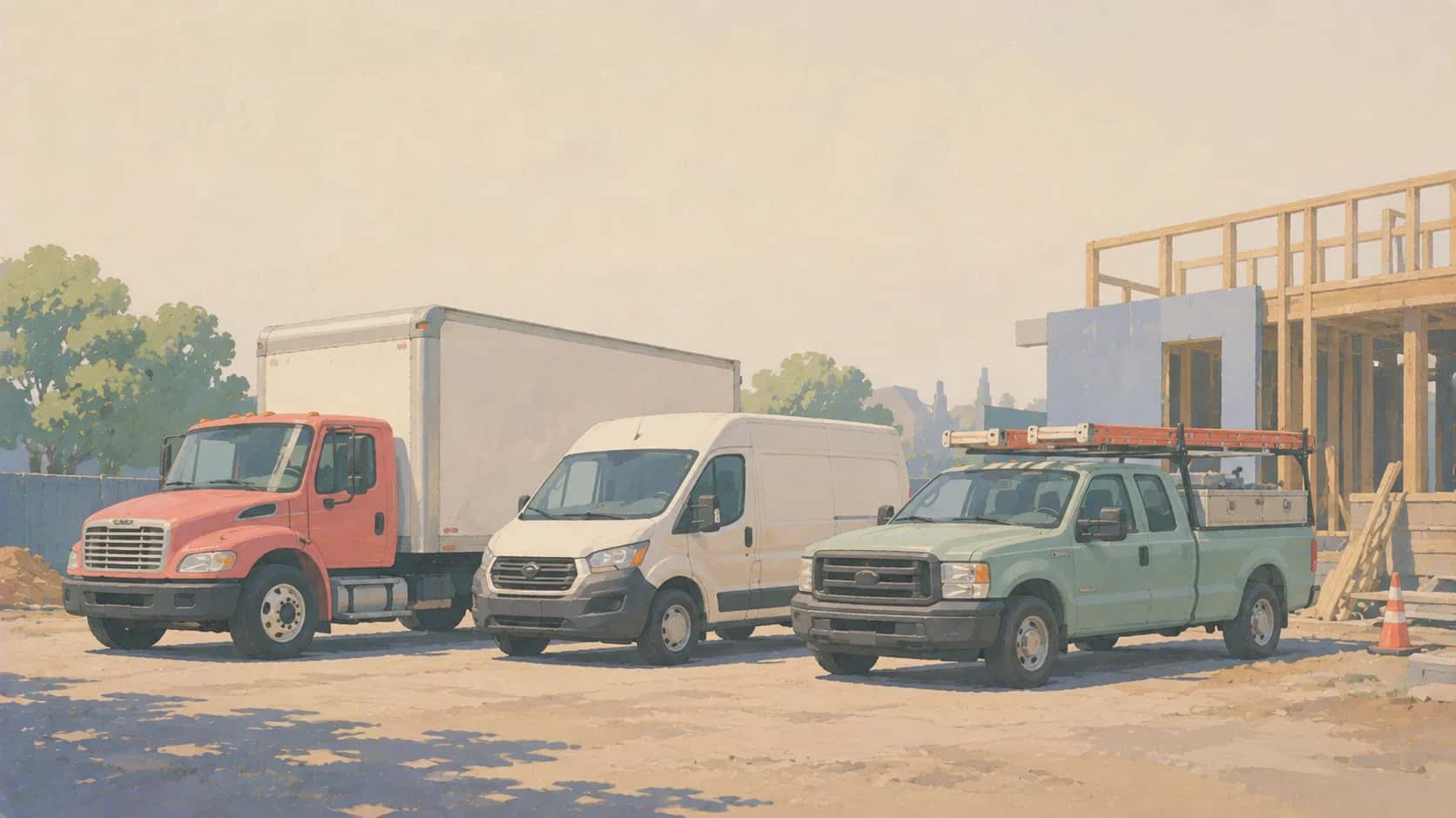 Commercial auto insurance illustration. Kansas City coverage from PolicyNest KC