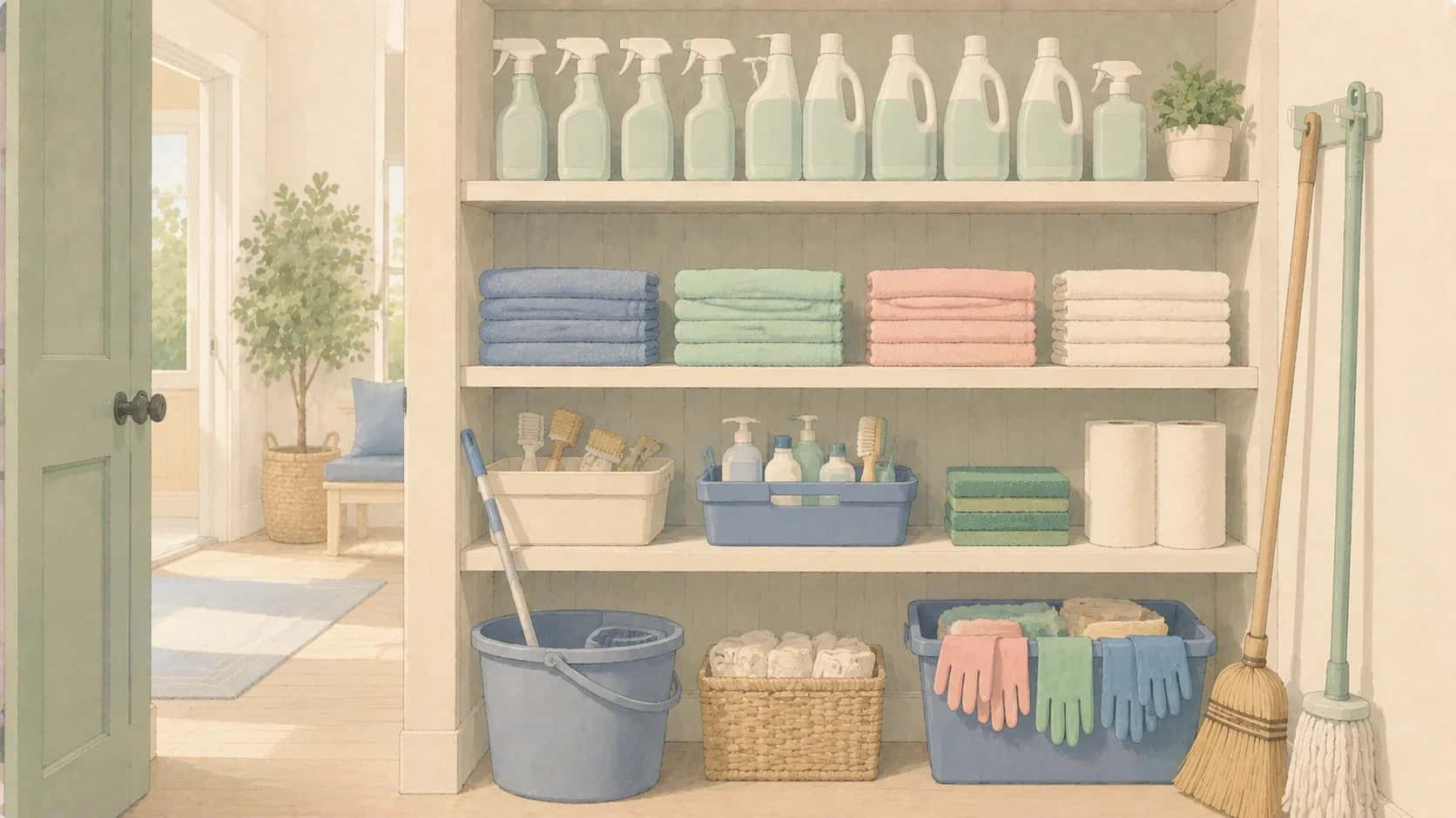 Cleaning & janitorial insurance illustration. Kansas City coverage from PolicyNest KC