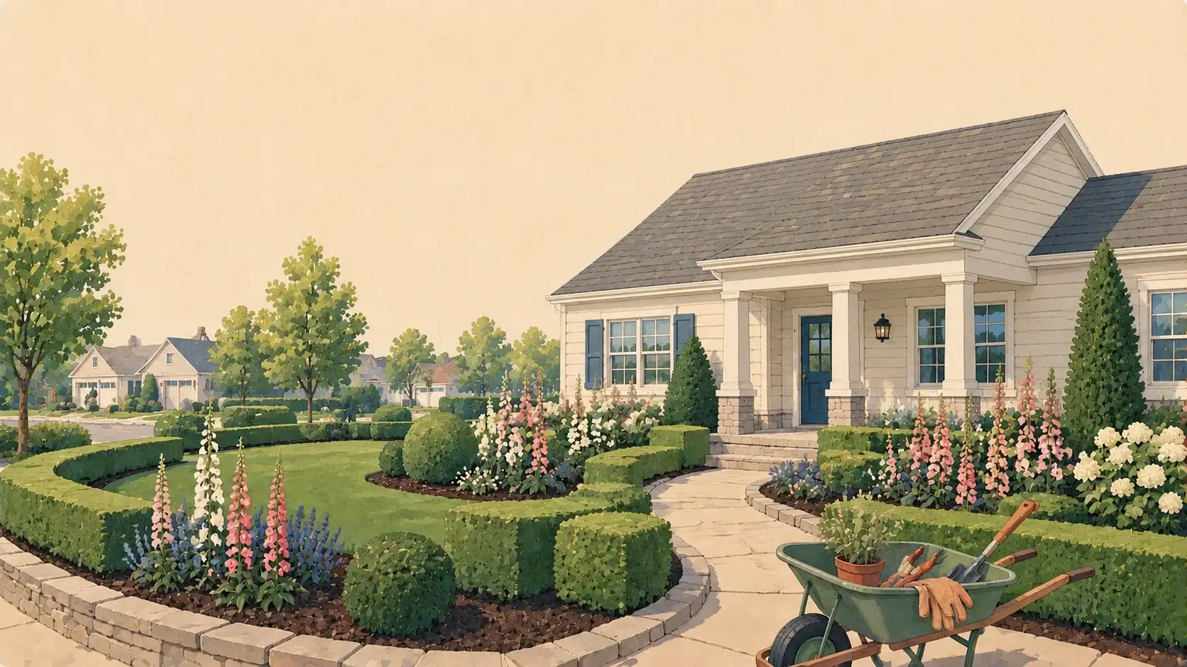 Landscaping insurance illustration. Kansas City coverage from PolicyNest KC